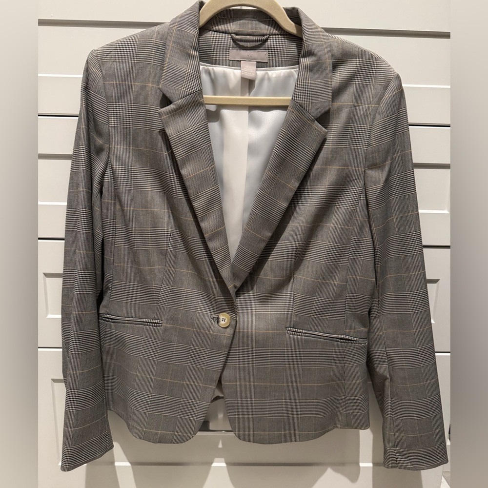 H&M Plaid Blazer. Size 12. Like new! Worn once.